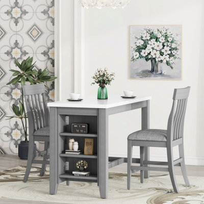 3 Piece Dining Set Dining Table Set Kitchen Table and Chairs Dining Room Set