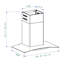 Hotte murale convertible 30 pouces 600 CFM en acier inoxydable avec filtre inclus