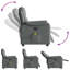  Fauteuil de massage inclinable gris foncé