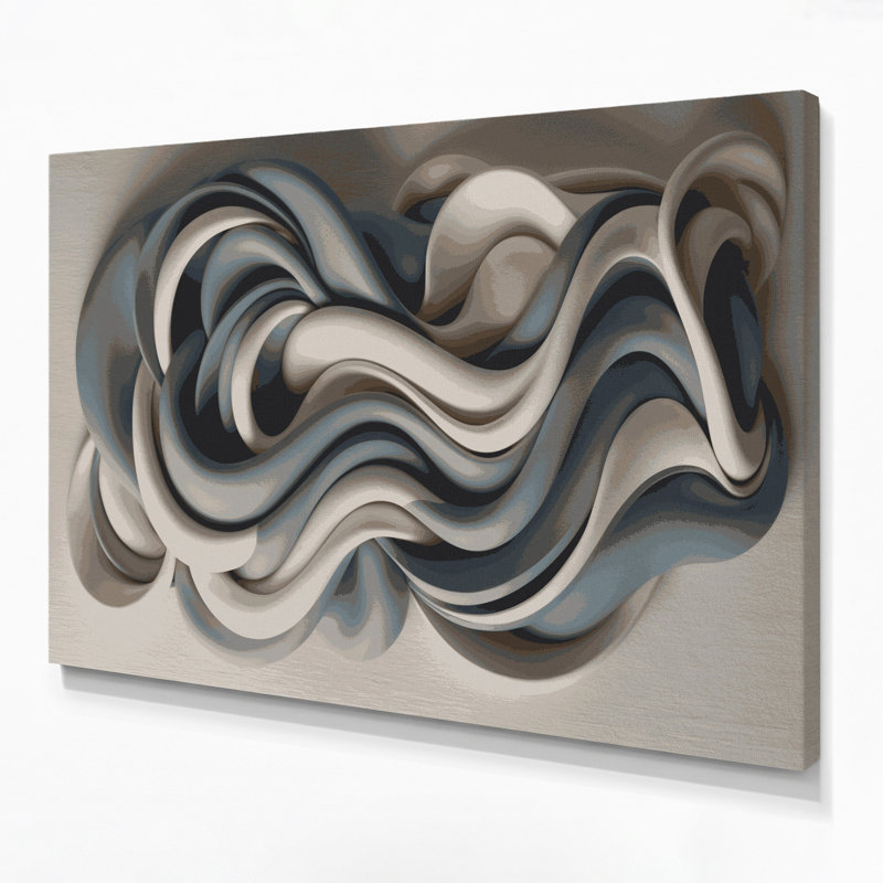 Art mural sur toile Biomorphic Abstraction 15, H 16 po x l 20 po