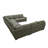 Oversized U-Shaped Brown Geniune Leather Match Sectional Sofa With Deep Seating & Modern Track Arms-336471998