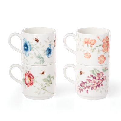 Ensemble de 4 tasses empilables Butterfly Meadow