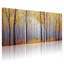 Ensemble de 3 tableaux sur toile représentant des arbres de la forêt d'automne-1113342208