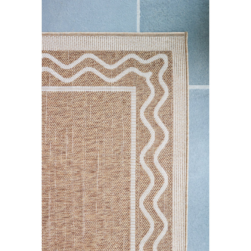 Erin Gates by Momeni Saybrook Ripple Natural Area Rug, Rectangle 6'6" x 9'