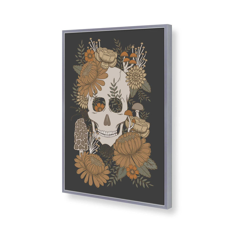 «Autumn Skulls By Lathe & Quill», reproduction d'art sur toile, H 16 po x l 12 po, Argent argent
