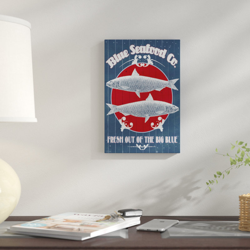 « de mer co. iv », impression sur toile, H 18 po x l 12 po x P 1,5 po, Toile tendue, Pas de tapis