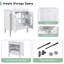 Meuble-lavabo vintage 30 po sans assemblage avec lavabo en céramique, deux portes à fermeture en douceur et tablette réglable, style campagne moderne