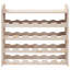 Solid Wood Floor Wine Bottle Rack Brown