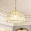 Luminaire suspendu dôme en cristal 1 lumière 13,8 po