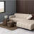 Dice Round Coffee Table Set Of 2 In Brown Marble And Delhi Rough Paper-482837235
