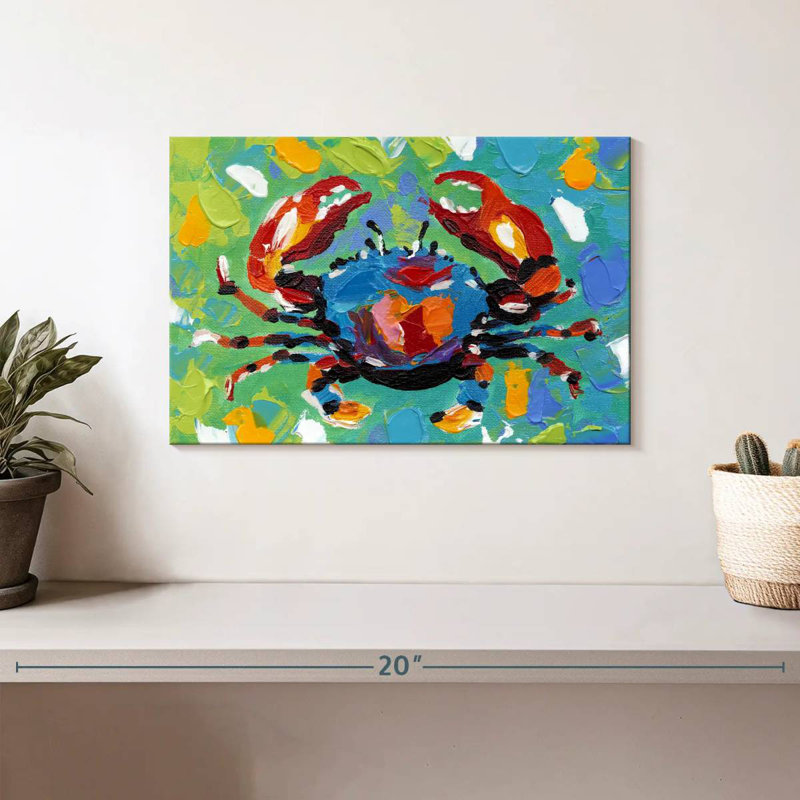 Brampt Seaside Crab I, 8" H x 12" W
