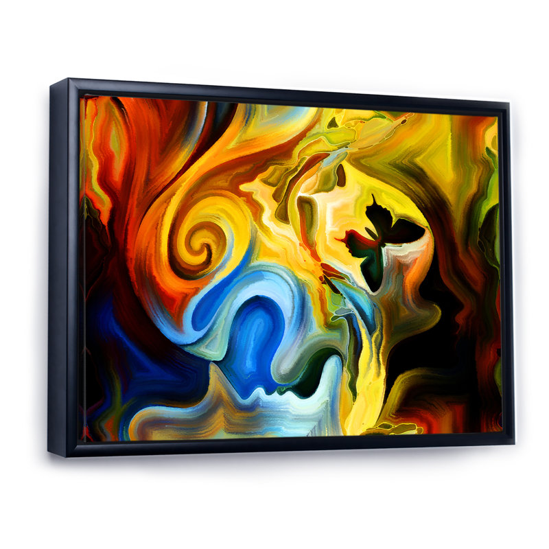 Voyage to Inner - Reproduction sur toile avec cadre flottant, Cadre noir, H 8 po x l 12 po x P 1 po