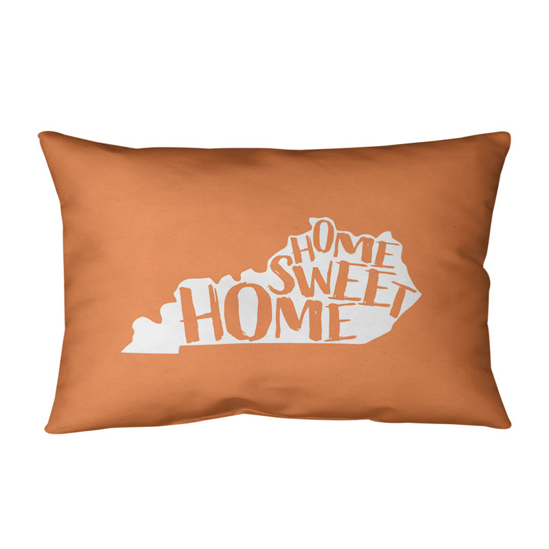 Outdoor Reversible Throw Pillow, Orange, Kentucky