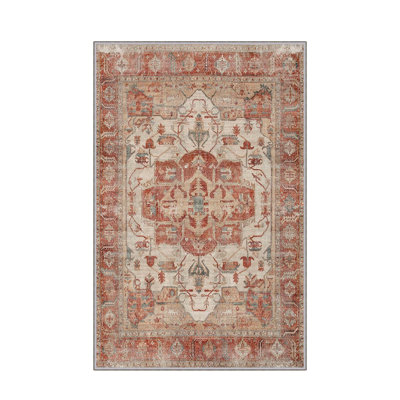 Luxurious 3D Printed Woven Carpet, 55.1 x 86.6 inches | 100% Polyester, Antibacterial, Machine Washable | Non-Slip PVC Felt Dot Underside, 0.3 in Pile Height | Perfect for Living Room, Bedroom & Home Decor
