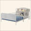 Structure de lit plateforme en métal avec lumière, lit en métal pour enfants avec tête de lit tapissier et rangement-767949091-767949089