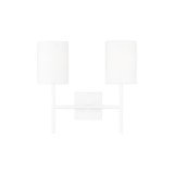 Barbara Barry Key Bathroom Bedroom Wall Fixture With White Linen Shade