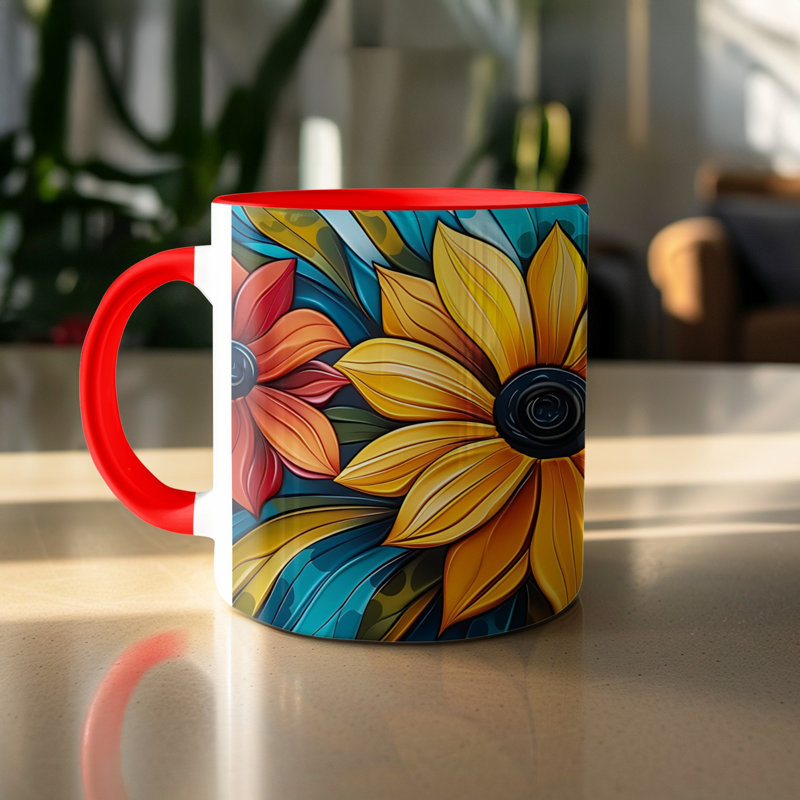 Ceramic Coffee Mug, Red