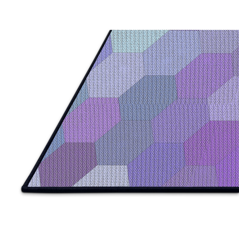 Tapis mauve / turquoise Erving, Rectangle 6 pi x 9 pi