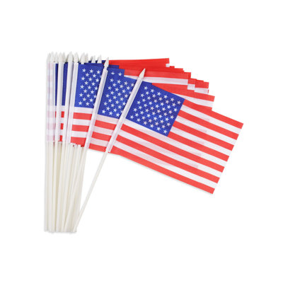 Benita Double Sided 12.9'' H x 5.51'' W Polyester Fabric Flag Set
