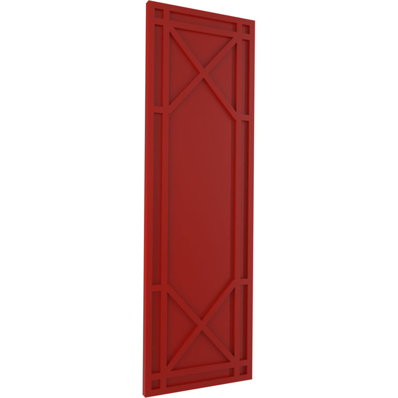 Volets en PVC True Fit, 12", Rouge feu, 35"