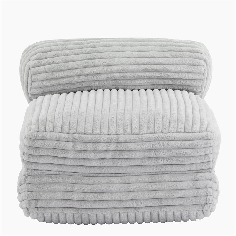 Fauteuil à billes d'intérieur pliable, gris clair