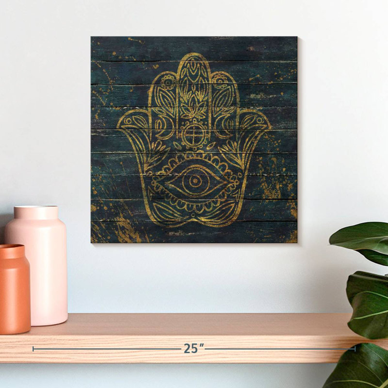 Adella Hamsa, 16" H x 16" W