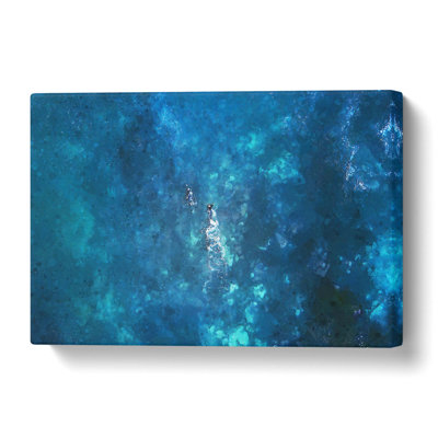 Two Swimmers Swimming - Wrapped Canvas Print