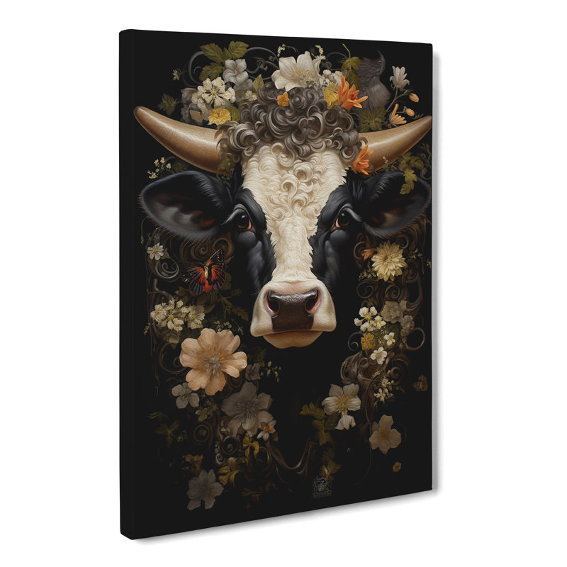 Cow Baroque - Print on Canvas, 50cm H x 35cm W x 3cm D
