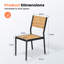 Chaise de salle à manger d'extérieur empilable Deen Auminium-769630231-758247832