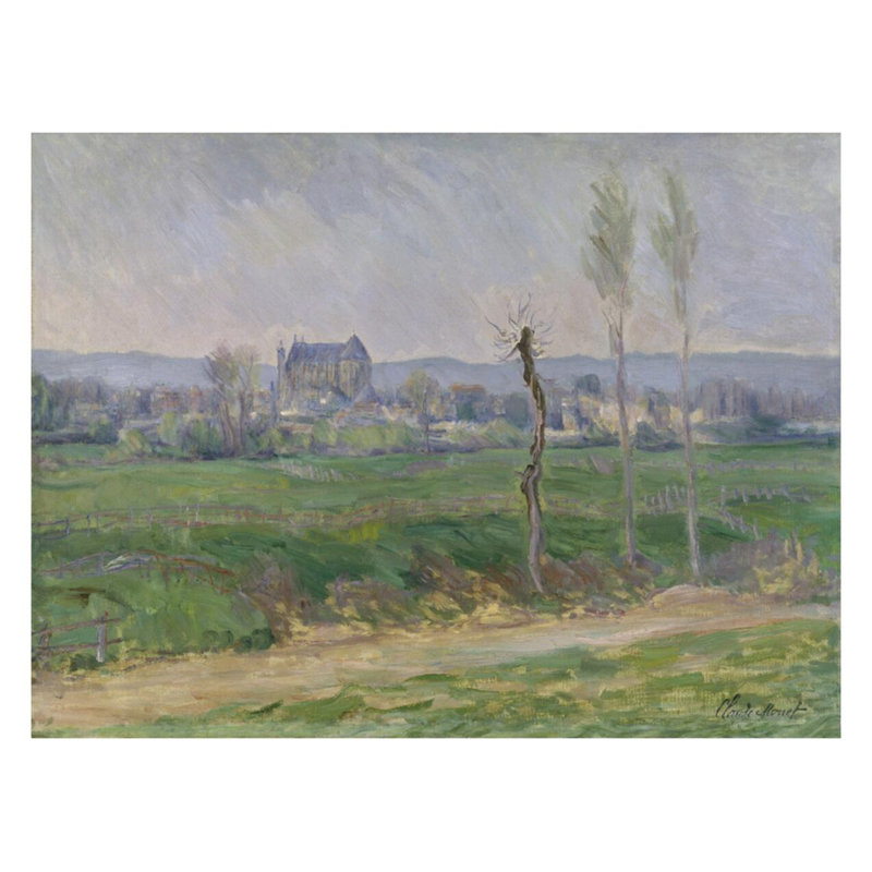 «View of Vernon» par Claude Monet - Estampe numérique, H 22 po x l 28 po