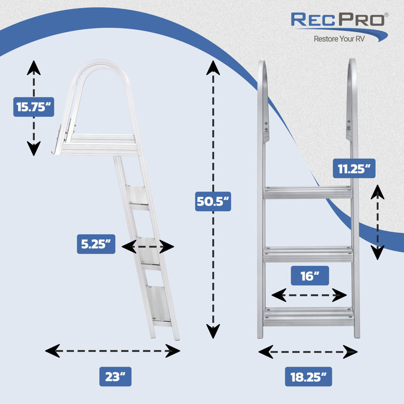 Aluminum Small Step Ladder, 50.50'