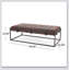 Banquette rembourrée en métal, conception simple, confortable et durable, banc multifonctionnel