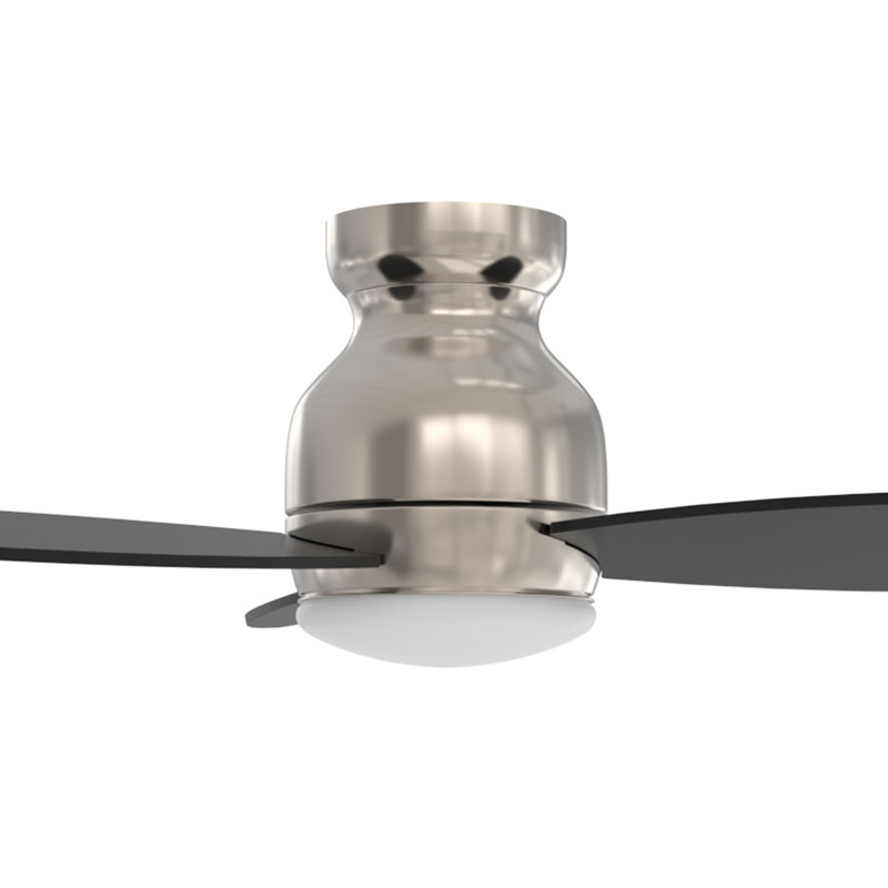 48'' Smart Ceiling Fan with Remote Control and Light Kit Included., Black