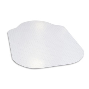 Tapis sous-chaise rectangulaire droit à velours moyen