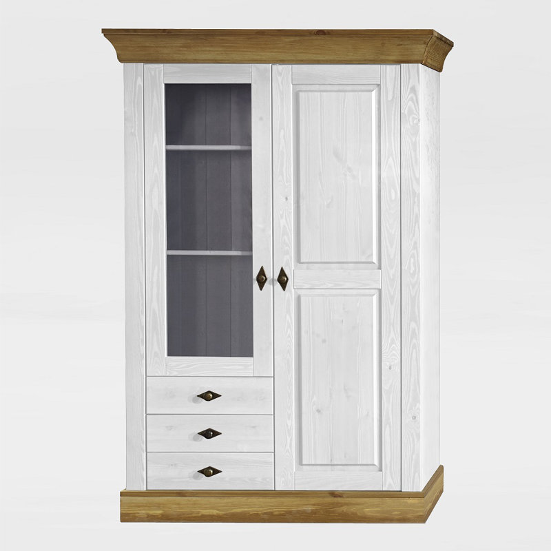 Hojanovice Display Cabinet, White/Leach-coloured