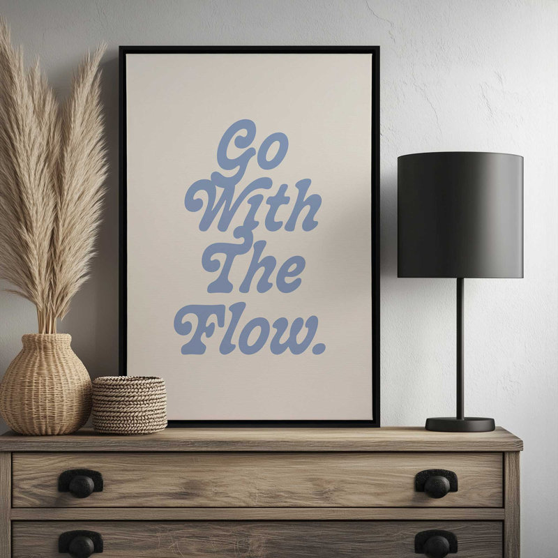 «Go With The Flow II» par Poiseparadise, reproduction d'art, Noir, Impression encadrée sans passe-partout, H 16 po x l 12 po