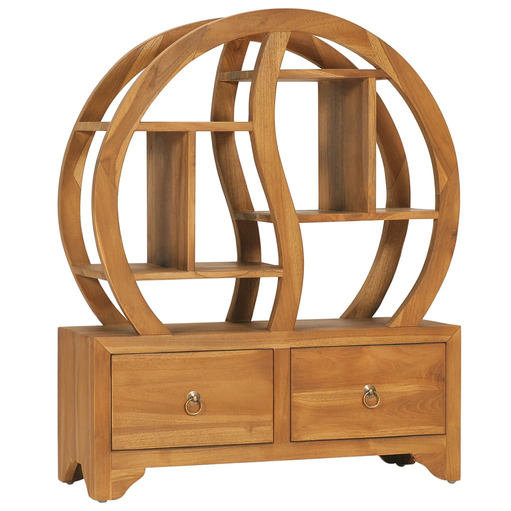 Jamison 83cm H x 68cm W Solid Wood Geometric Bookcase