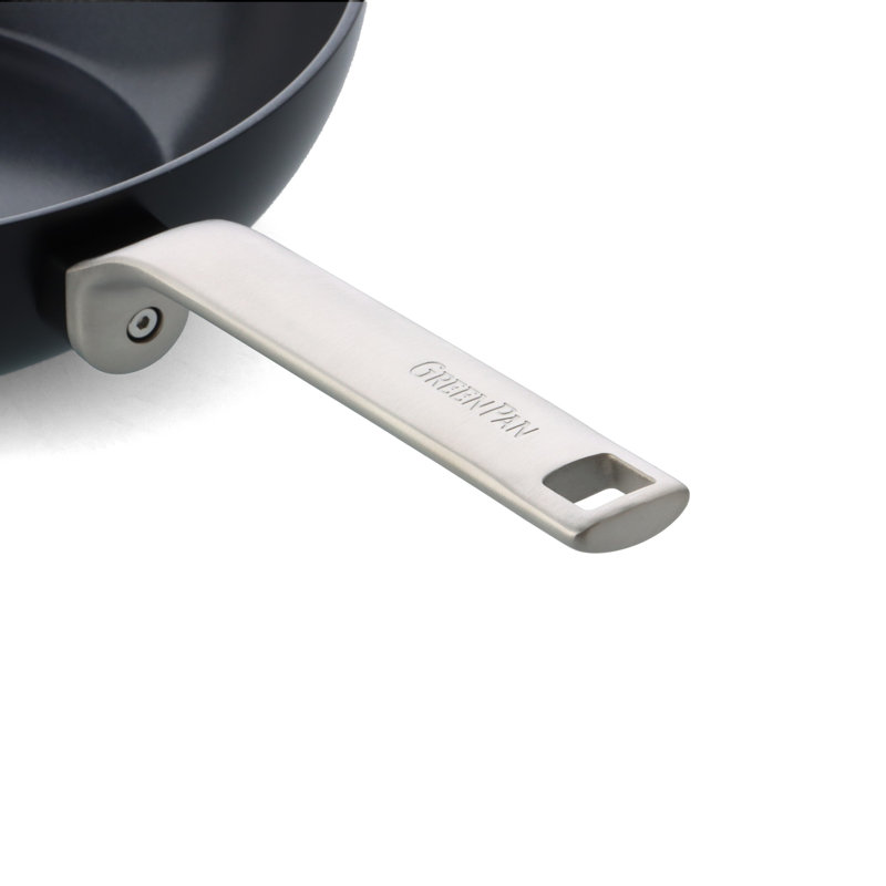 GreenPan Evolution PFAS Free Non Stick Wok 28cm, Black/Silver