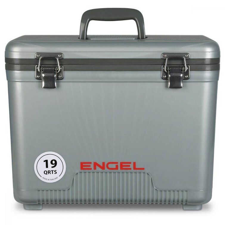 Engel 19 Quart Lightweight Bait Dry Box Ice Cooler with Shoulder