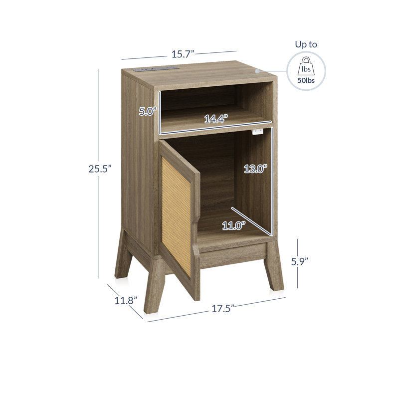 Anneshia 25.5'' H Bobo End Table