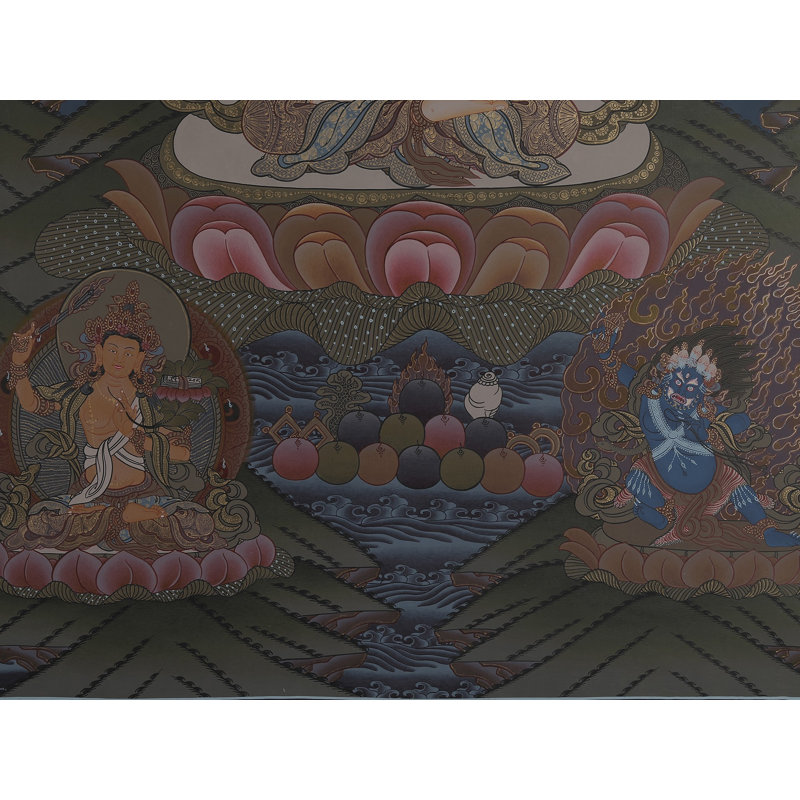 Vajrasattva - divinité bouddhiste tibétaine (Thangka Brocadeless)