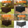 Square Garden Furniture Set Waterproof Cover with Cord and Straps 125 x 125 x 74 cm