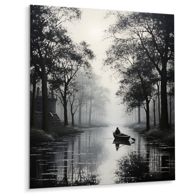 " Canal Quiet Passage Charcoal III "