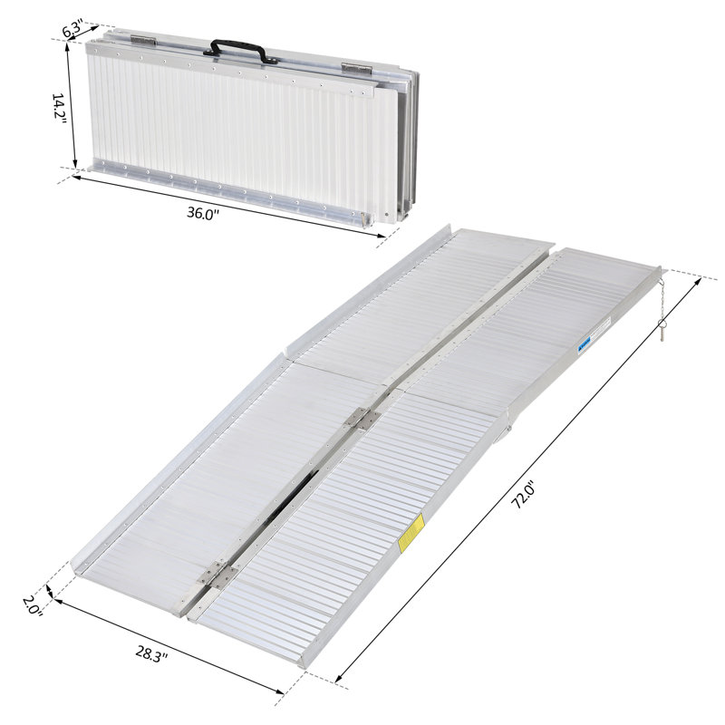 Rampe mobile HomCom, H 2 po x l 72 po x P 28,5 po