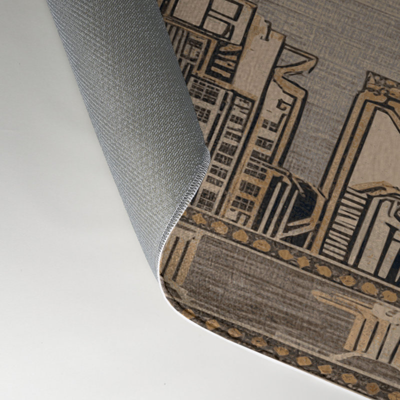 Tapis intérieur et extérieur ArtDeco, Rectangle 5 pi x 7 pi