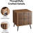 Walnut Groove Bedside Table