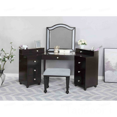 Ensemble de coiffeuse avec tabouret Glam Style