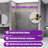 66"-72"  W X 76"  H Single Sliding Frameless Shower Door with 3/8"(10mm) Tempered Clear Glass-118142931