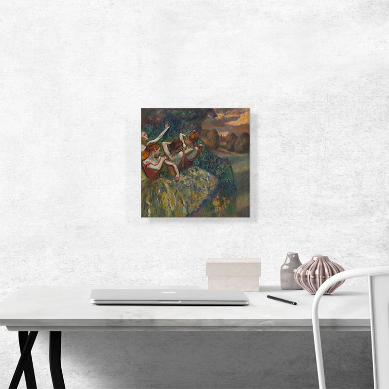 «Four Dancers 1899» par Edgar Degas - peinture sur toile tendue, H 12 po x l 12 po x P 1,5 po