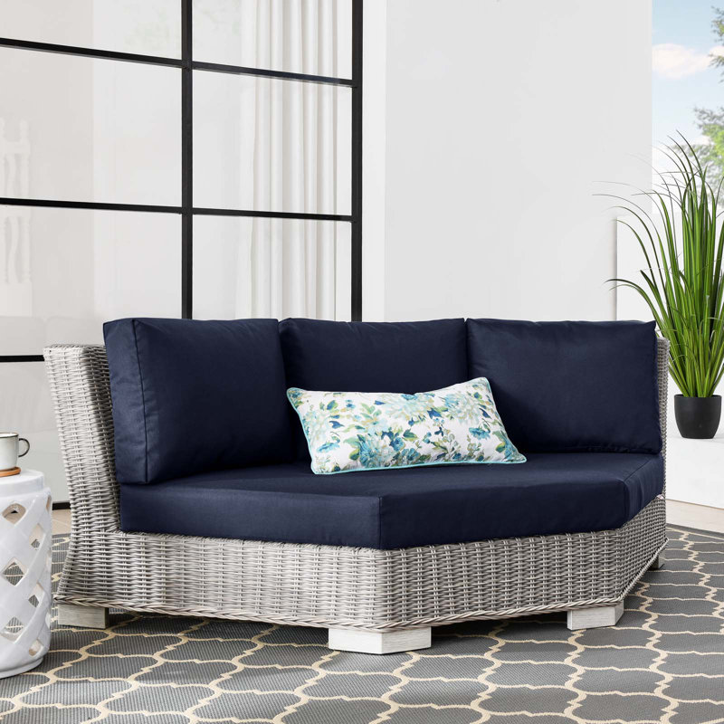 Chaise de coin d'extérieur Conway, Marine